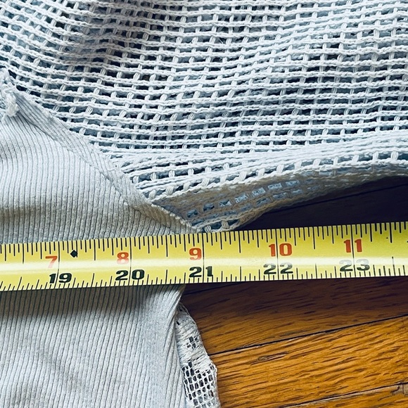 POL CROCHET PATCH LONG SLEEVE TOP-IN POWDER BLUE SIZE XL BRAND BEW IN POLY-BAG - Picture 9 of 15